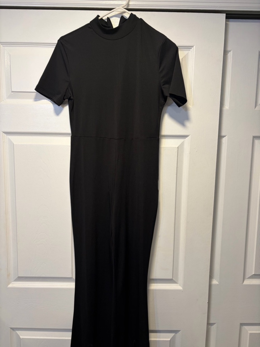 Black Short-Sleeve jumpsuit